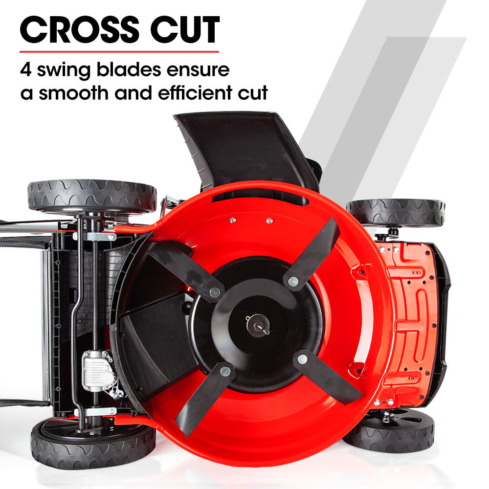 Outdoor Power Equipment: Baumr-AG 248cc Lawn Mower 4-Stroke 21 Inch Petrol Lawnmower 4-in-1 Self-Propelled Electric Start