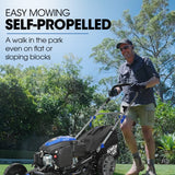 Outdoor Power Equipment: PowerBlade 20" 200cc Self-Propelled Lawn Mower, 7 Height, Steel Deck, Deck Wash Port, OHV 4-Stroke Petrol - VS900