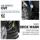 Outdoor Power Equipment: PowerBlade 20" 200cc Self-Propelled Lawn Mower, 7 Height, Steel Deck, Deck Wash Port, OHV 4-Stroke Petrol - VS900