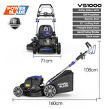 Outdoor Power Equipment: PowerBlade 22" 224cc Self-Propelled Lawn Mower, Electric Start, 7 Height, Steel Deck, Deck Wash Port, OHV 4-Stroke Petrol - VS1000