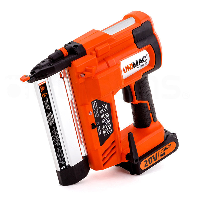 Nailers & Staplers: UNIMAC CLS500 15-50mm 18ga 2-in-1 Stapler/Brad Nail Gun, Cordless 20V Lithium Nailer