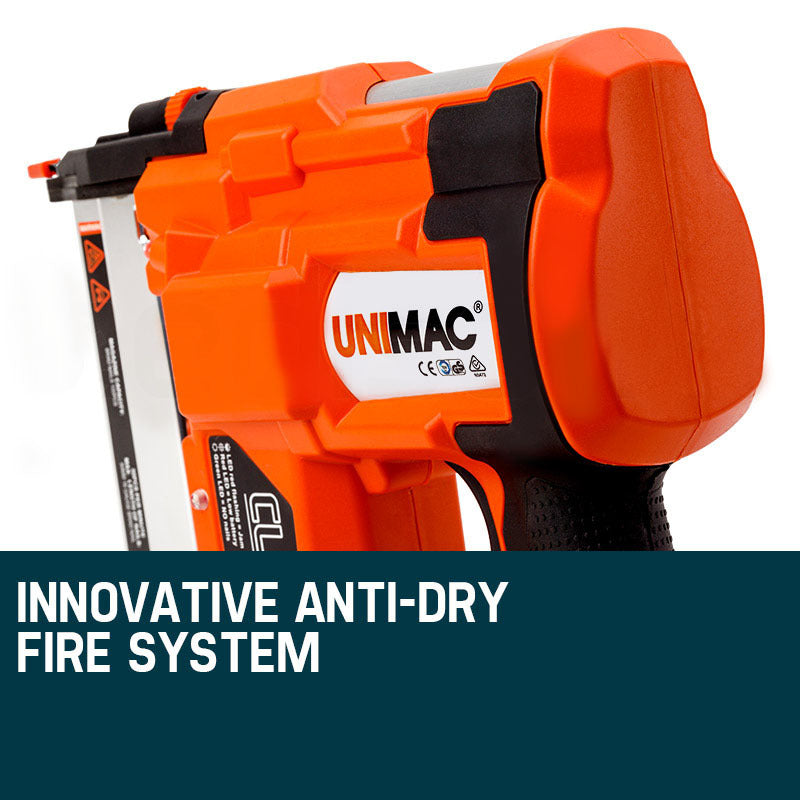 Nailers & Staplers: UNIMAC CLS500 15-50mm 18ga 2-in-1 Stapler/Brad Nail Gun, Cordless 20V Lithium Nailer