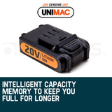 Nailers & Staplers: UNIMAC Nailer 20V Battery Lithium Ion Rechargeable Cordless Nail Gun