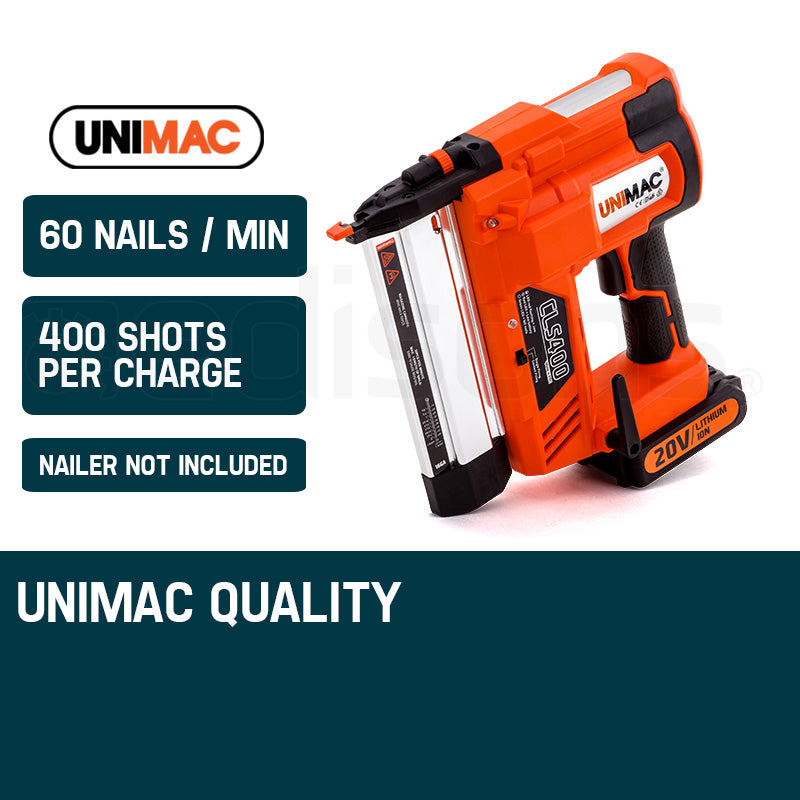 Nailers & Staplers: UNIMAC Nailer 20V Battery Lithium Ion Rechargeable Cordless Nail Gun