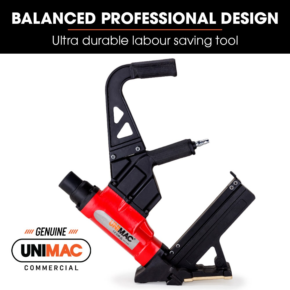 UNIMAC NHF100 37-50mm 16ga Flooring Air Gun Driver, Heavy Duty Pneumatic Floor Nail Gun