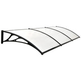 Awnings: SHADE SHIELD 3x1m Aluminium Exterior Awning, Black DIY External UV Rain Protection Clear Polycarbonate Canopy Cover