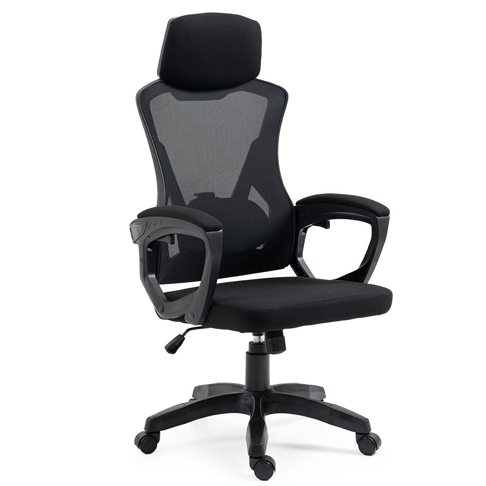 Office & Desk Chairs: FORTIA Ergonomic Office Desk Chair, Height Adjustable Lumbar Support, Mesh Fabric, Headrest, Black