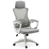 Office & Desk Chairs: FORTIA Ergonomic Mesh Office Chair Computer Seat with Headrest Adjustable Recline, White/Grey