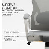 Office & Desk Chairs: FORTIA Ergonomic Mesh Office Chair Computer Seat with Headrest Adjustable Recline, White/Grey