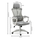 Office & Desk Chairs: FORTIA Ergonomic Mesh Office Chair Computer Seat with Headrest Adjustable Recline, White/Grey