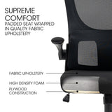 Office & Desk Chairs: FORTIA Ergonomic Mesh Office Chair Computer Seat Adjustable Recline, Black