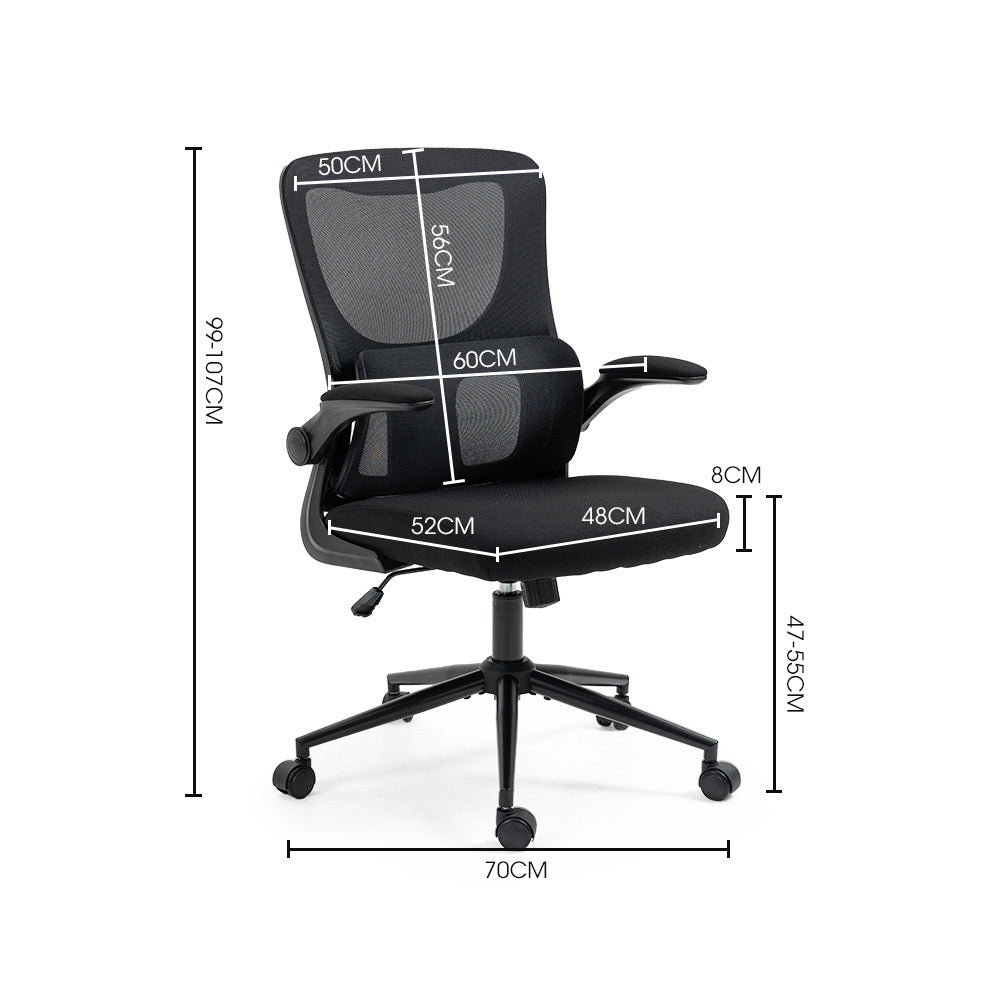 Office & Desk Chairs: FORTIA Ergonomic Mesh Office Chair Computer Seat Adjustable Recline, Black