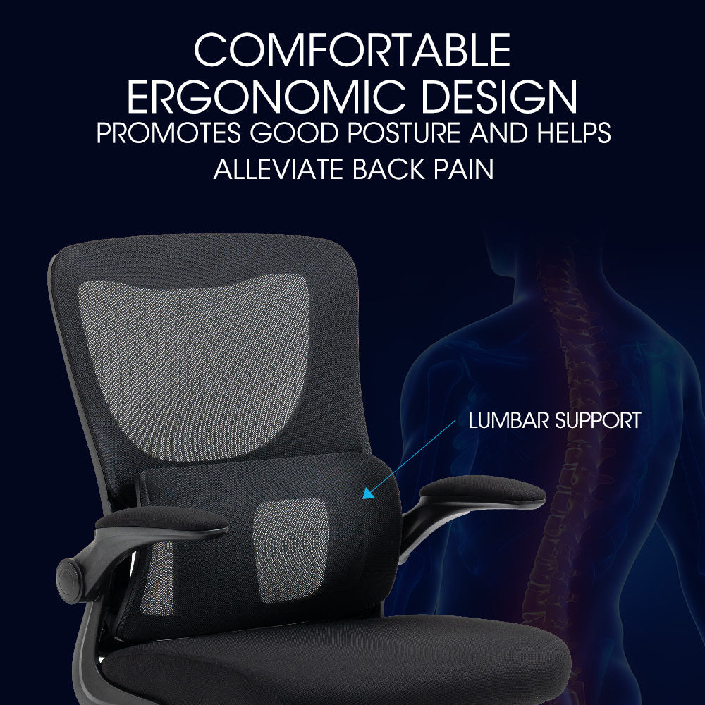 Office & Desk Chairs: FORTIA Ergonomic Mesh Office Chair Computer Seat Adjustable Recline, Black