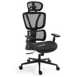 Office & Desk Chairs: Fortia Ergonomic Office Desk Chair, Coolmesh Fabric, Adjustable Lumbar Support, Headrest, Armrest and Recline, Black Mesh/Black Frame