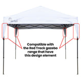Canopies & Gazebos: RED TRACK 3x Side Walls for 3x3m Gazebo, White