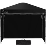 Canopies & Gazebos: RED TRACK 3.6x2.2m Ultra Compact Folding Gazebo, Walls, Carry bag, Portable Outdoor Popup Marquee for Camping Beach, Black