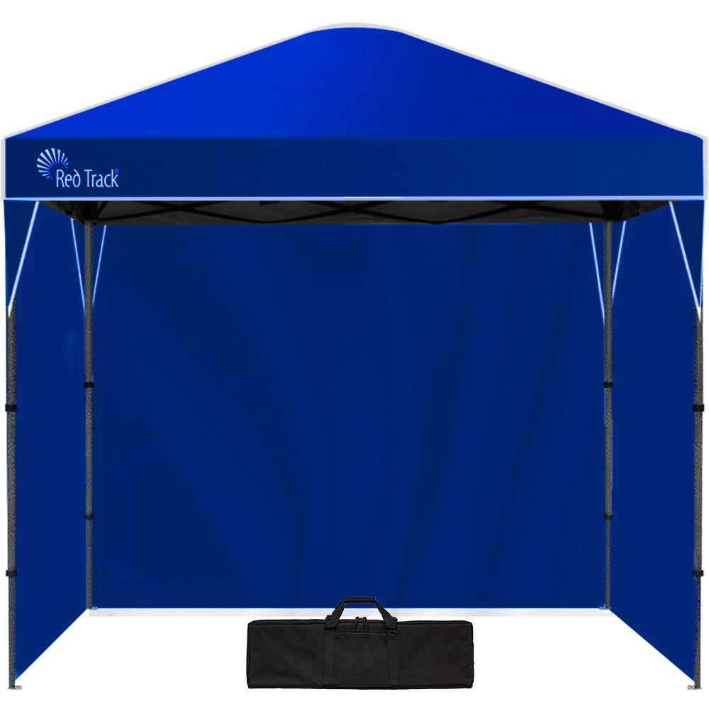 Canopies & Gazebos: RED TRACK 3x3m Ultra Compact Folding Gazebo, Walls, Carry bag, Portable Outdoor Popup Marquee for Camping Beach, Navy Blue
