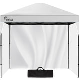 Canopies & Gazebos: RED TRACK 3x3m Ultra Compact Folding Gazebo, Walls, Carry bag, Portable Outdoor Popup Marquee for Camping Beach, White