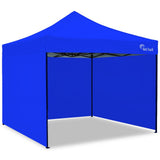 Canopies & Gazebos: RED TRACK 3x3m Premium Pop Up Gazebo Marquee, Patented Steel Cable Canopy Support System, Wheeled Carry Bag, Side Walls, UV Block, Reinforced Frame, Blue