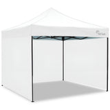 Canopies & Gazebos: RED TRACK 3x3m Premium Pop Up Gazebo Marquee, Patented Steel Cable Canopy Support System, Wheeled Carry Bag, Side Walls, UV Block, Reinforced Frame, White