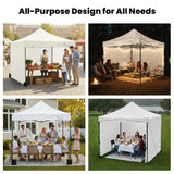 Canopies & Gazebos: RED TRACK 3x3m Premium Pop Up Gazebo Marquee, Patented Steel Cable Canopy Support System, Wheeled Carry Bag, Side Walls, UV Block, Reinforced Frame, White