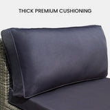 Outdoor Sofas & Lounge Sets: LONDON RATTAN 3 Seater Modular Outdoor Lounge Setting incl. Ottoman, Grey