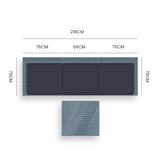 Outdoor Sofas & Lounge Sets: LONDON RATTAN 4 Piece 3 Seater Modular Outdoor Lounge Setting incl. Coffee Table, Grey