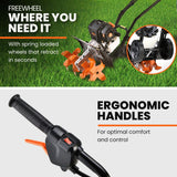 Outdoor Power Equipment: PLANTCRAFT 46CC Garden Cultivator Tiller Handheld 15" Inch Petrol 4-Stroke Titan 9