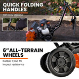 Outdoor Power Equipment: PLANTCRAFT 46CC Garden Cultivator Tiller Handheld 15" Inch Petrol 4-Stroke Titan 9