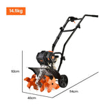 Outdoor Power Equipment: PLANTCRAFT 46CC Garden Cultivator Tiller Handheld 15" Inch Petrol 4-Stroke Titan 9