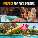 Bluetooth Speakers: M&B Portable Splash Proof 80W Bluetooth Party Speaker, IPX4, TWS Pairing, Multi-Input, Lithium Battery, RGB, USB Charging