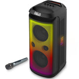 Bluetooth Speakers: M&B Portable Splash Proof 120W Bluetooth Party Speaker with Karaoke Microphone, IPX4, TWS Pairing, Multi-Input, Lithium Battery, RGB, USB Charging