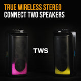 Bluetooth Speakers: M&B Portable Splash Proof 120W Bluetooth Party Speaker with Karaoke Microphone, IPX4, TWS Pairing, Multi-Input, Lithium Battery, RGB, USB Charging