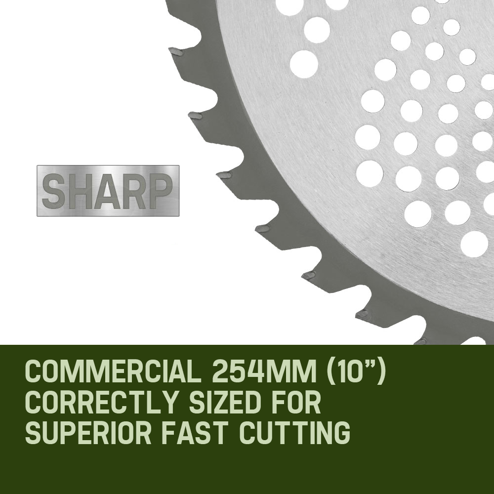 Outdoor Power Equipment: MTM Carbide Tipped 40 Tooth Brush Cutter Blade Whipper Snipper Brushcutter x2