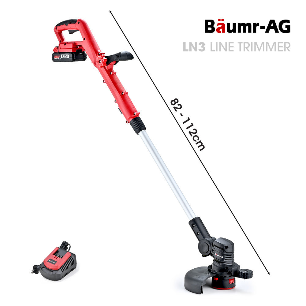 Outdoor Power Equipment: BAUMR-AG LN3 20V SYNC Cordless 2in1 Line Trimmer & Lawn Edger, with Battery and Charger Kit, Adjustable head, Guide Wheel