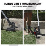 Outdoor Power Equipment: BAUMR-AG LN3 20V SYNC Cordless 2in1 Line Trimmer & Lawn Edger, with Battery and Charger Kit, Adjustable head, Guide Wheel