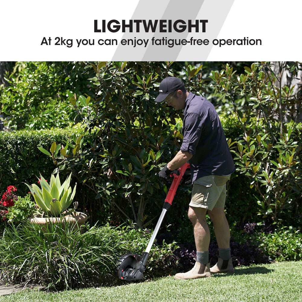 Outdoor Power Equipment: BAUMR-AG LN3 20V SYNC Cordless 2in1 Line Trimmer & Lawn Edger, with Battery and Charger Kit, Adjustable head, Guide Wheel
