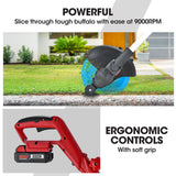 Outdoor Power Equipment: BAUMR-AG LN3 20V SYNC Cordless 2in1 Line Trimmer & Lawn Edger, with Battery and Charger Kit, Adjustable head, Guide Wheel
