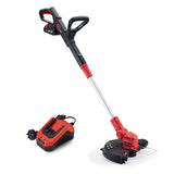 Outdoor Power Equipment: Baumr-AG 20V Cordless Line Trimmer Whipper Snipper Electric Garden Tool, 2.0Ah Lithium Battery Charger