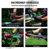 Outdoor Power Equipment: Baumr-AG 20V Cordless Line Trimmer Whipper Snipper Electric Garden Tool, 2.0Ah Lithium Battery Charger