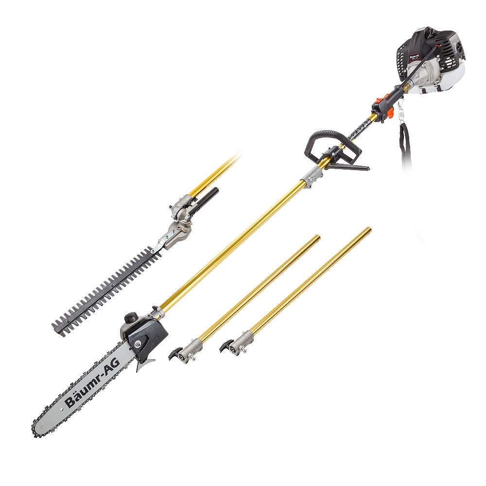 Outdoor Power Equipment: Baumr-AG 65CC Long Reach Pole Chainsaw Hedge Trimmer Pruner Chain Saw Tree Multi Tool