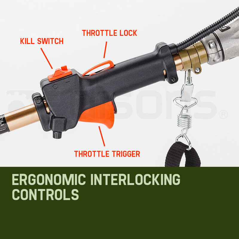 Outdoor Power Equipment: Baumr-AG 65CC Long Reach Pole Chainsaw Hedge Trimmer Pruner Chain Saw Tree Multi Tool
