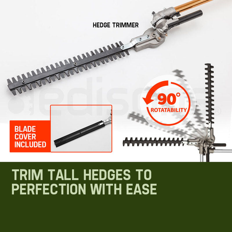 Outdoor Power Equipment: Baumr-AG 65CC Long Reach Pole Chainsaw Hedge Trimmer Pruner Chain Saw Tree Multi Tool