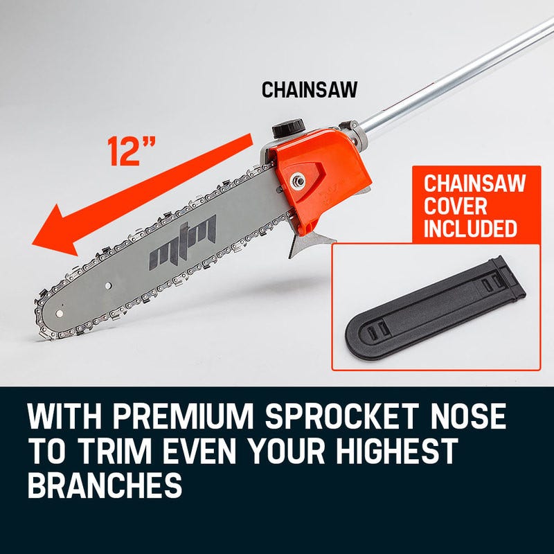 Outdoor Power Equipment: MTM 62CC Long Reach Pole Chainsaw Hedge Trimmer Pruner Chain Saw Cutter Multi Tool