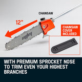 Outdoor Power Equipment: MTM 62CC Long Reach Pole Chainsaw Hedge Trimmer Pruner Chain Saw Cutter Multi Tool