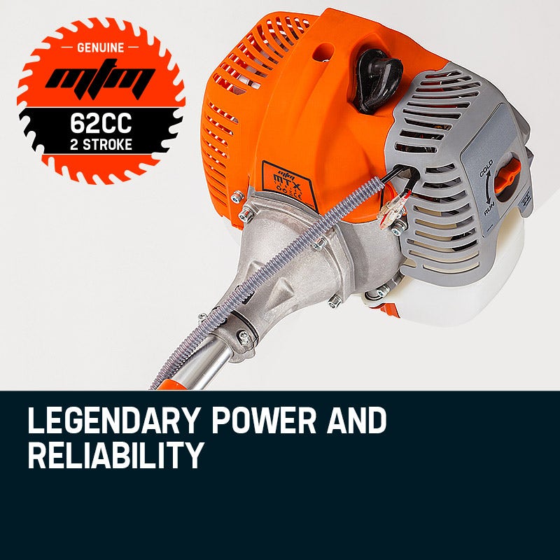 Outdoor Power Equipment: MTM 62cc 7in1 Brush Cutter Garden Multi-Tool , Pole Hedge & Line Trimmer, Bullhorn Handle, 12" Tree Trimming Pruning