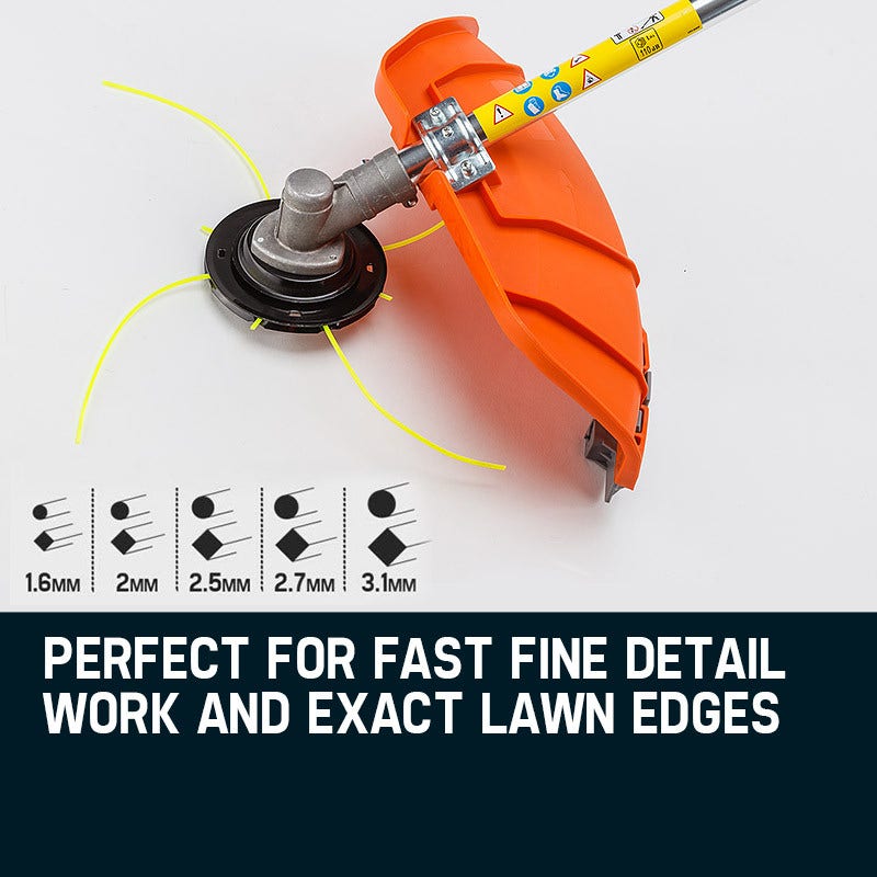 Outdoor Power Equipment: MTM 62cc 7in1 Brush Cutter Garden Multi-Tool , Pole Hedge & Line Trimmer, Bullhorn Handle, 12" Tree Trimming Pruning