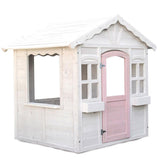 Outdoor Play Equipment: ROVO KIDS Cubby House, Wooden Outdoor DIY Timber Cottage Style Playhouse, for Children