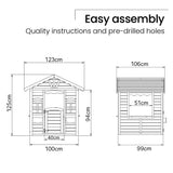 Outdoor Play Equipment: ROVO KIDS Cubby House, Wooden Outdoor DIY Timber Cottage Style Playhouse, for Children