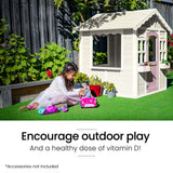 Outdoor Play Equipment: ROVO KIDS Cubby House, Wooden Outdoor DIY Timber Cottage Style Playhouse, for Children